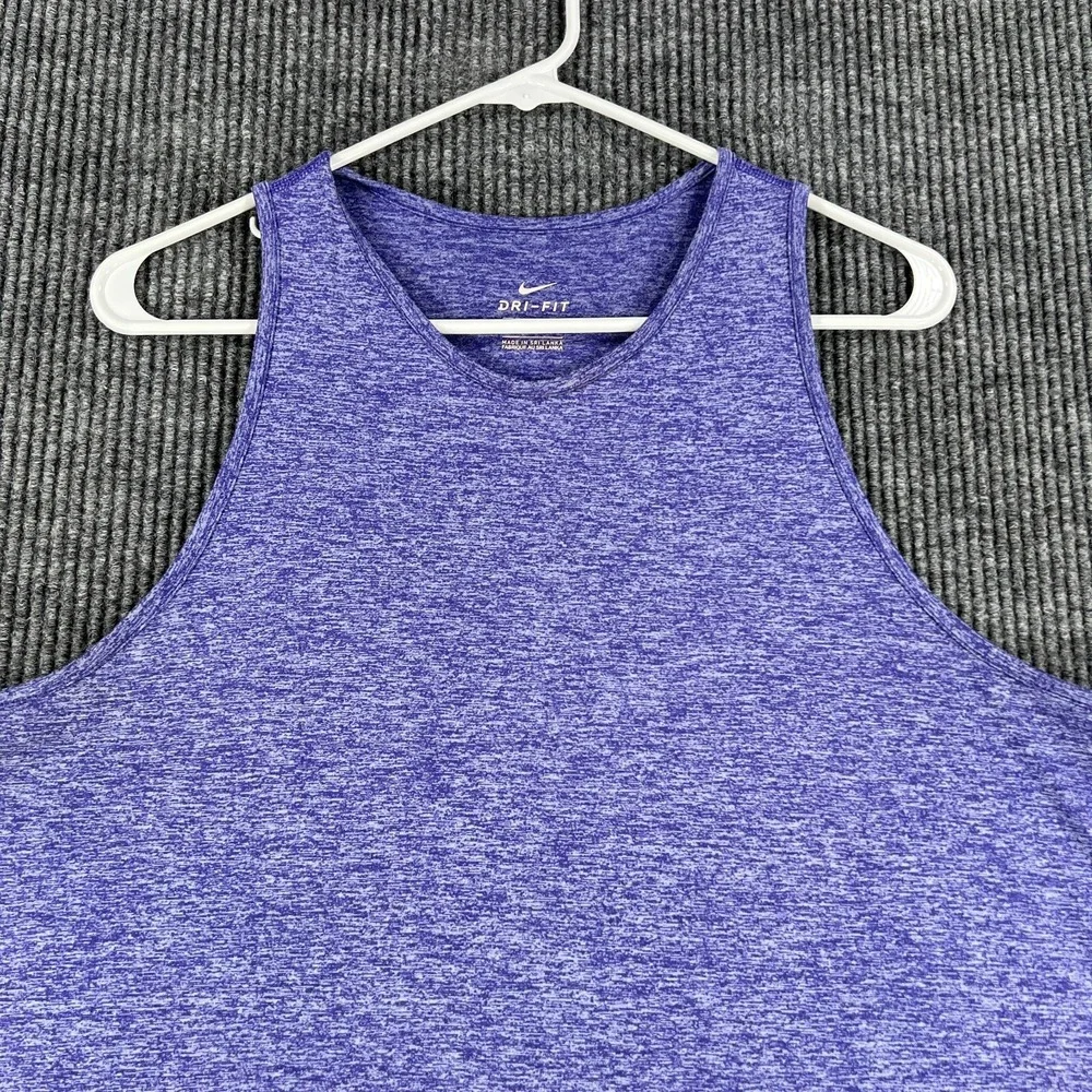 Nike Tank Top Shirt Womens XL Extra Large Purple Sleeveless Dri Fit Training Gym